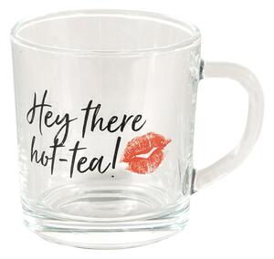 Sklenený hrnček Hot Tea - 11 * 8 * 9 cm / 200 ml - Clayre & Eef