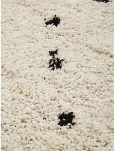Bodkovaný huňatý koberec s vysokým vlasom Ayana