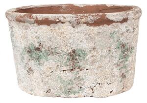 Dekoratívny béžový antik terakotový kvetináč Teracci L - 21*13*12 cm - Clayre & Eef