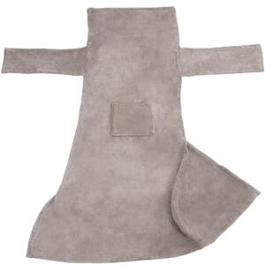 Tectake 403038 2 deky s rukávmi - 180 x 150 cm, šedá