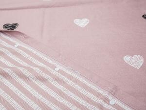Bavlnené obliečky VIENTE ružové + obliečka na vankúšik 40 x 50 cm zadarmo