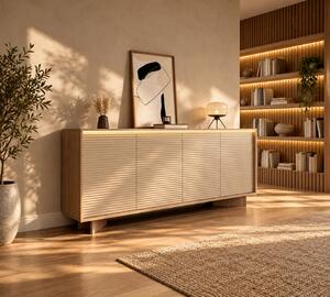 KOMODA GALLIANO DUB BOLIVAR + CAPPUCCINO LED 204 cm