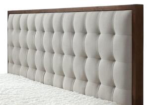 Béžová masívna posteľ NAMSEN 160 x 200 cm