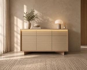 KOMODA GALLIANO DUB BOLIVAR + CAPPUCCINO LED 154 cm