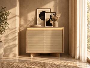 KOMODA GALLIANO DUB BOLIVAR + CAPPUCCINO LED 104 cm