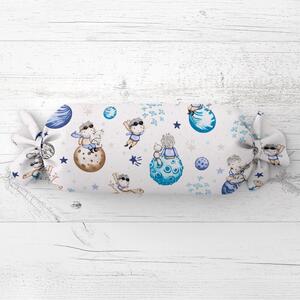 Biante Detský vankúš valec bonbon Sandra SA-644 Malý modrý princ na bielom 15x40 cm