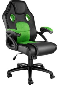 Tectake 403455 kancelárska stolička v športovom štýle mike - čierna/zelená
