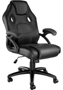 Tectake 403457 kancelárska stolička v športovom štýle mike - čierna