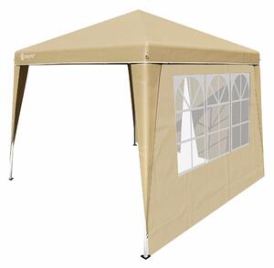 Záhradný altánok Capri 3x3 m - 2 bočné steny - béžová