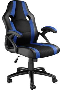 Tectake 403480 kancelárska stolička benny - čierna/modrá