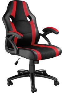 Tectake 403479 kancelárska stolička benny - čierna / červená