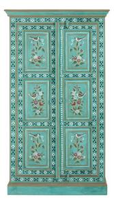Zelená skrinka z mangového dreva 87x152x38 cm Prem – Støraa