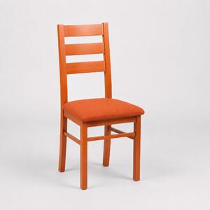 Stima Jedálenská stolička LORI II. s čalúneným sedákom Vyberte variant ->: Čerešňa, Vyberte látku ->: LUX Terracotta 10