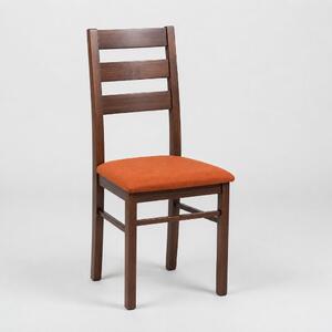 Stima Jedálenská stolička LORI II. s čalúneným sedákom Vyberte variant ->: Tmavo hnedá, Vyberte látku ->: LUX Terracotta 10