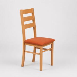 Stima Jedálenská stolička LORI II. s čalúneným sedákom Vyberte variant ->: Dubový odtieň, Vyberte látku ->: LUX Terracotta 10