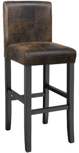 Tectake 403583 barová stolička drevená - vintage hnedá