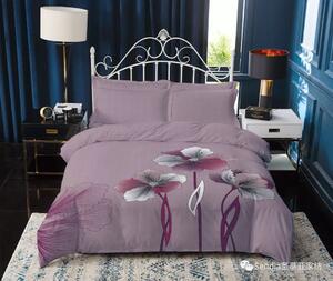 Bavlnené obliečky LÚČNE KVETY fialové + povlak na vankúšik 40 x 50 cm zadarmo