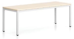 Lavica FRAME, biela podnož, 1685 x 404 x 468 mm, breza