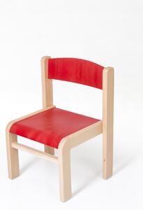 Hajdalánek Detská stolička LUCA s tvarovanou opierkou chrbta (červená, 26 cm) LUCA26CERVENA