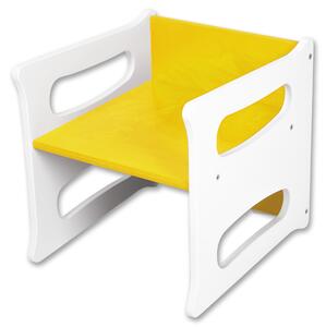 Hajdalánek Detská stolička TETRA 3v1 biela (žltá) TETRABILAZLUTA