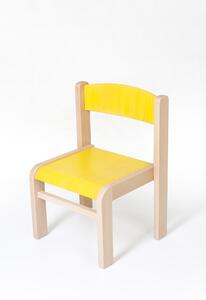 Hajdalánek Detská stolička LUCA s tvarovanou opierkou chrbta (žltá, 26 cm) LUCA26ZLUTA