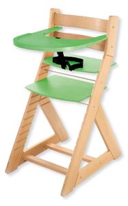 Hajdalánek Rastúca stolička ELA - s veľkým pultíkom (buk, zelená) ELABUKZELENA