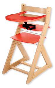 Hajdalánek Rastúca stolička ELA - s veľkým pultíkom (buk, červená) ELABUKCERVENA