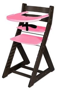 Hajdalánek Rastúca stolička ELA - s veľkým pultíkom (wenge, ružová) ELAWENGERUZOVA
