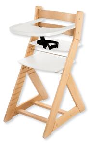 Hajdalánek Rastúca stolička ELA - s veľkým pultíkom (buk, biela) ELABUKBILA