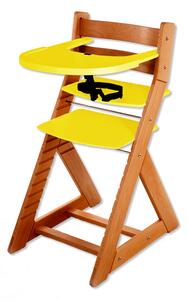Hajdalánek Rastúca stolička ELA - s veľkým pultíkom (čerešňa, žltá) ELATRESENZLUTA