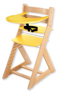 Hajdalánek Rastúca stolička ELA - s veľkým pultíkom (buk, žltá) ELABUKZLUTA