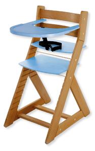Hajdalánek Rastúca stolička ELA - s veľkým pultíkom (dub svetlý, modrá) ELADUBSVEMODRA