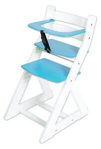 Hajdalánek Rastúca stolička ANETA - s malým pultíkom (biela, modrá) ANETABILAMODRA
