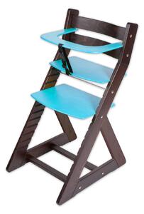 Hajdalánek Rastúca stolička ANETA - s malým pultíkom (wenge, modrá) ANETAWENGEMODRA
