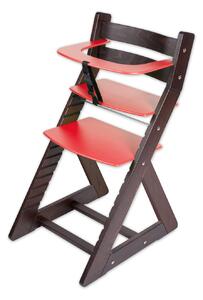 Hajdalánek Rastúca stolička ANETA - s malým pultíkom (wenge, červená) ANETAWENGECERVENA