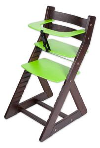 Hajdalánek Rastúca stolička ANETA - s malým pultíkom (wenge, zelená) ANETAWENGEZELENA