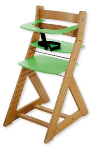 Hajdalánek Rastúca stolička ANETA - s malým pultíkom (dub svetlý, zelená) ANETADUBSVEZELENA