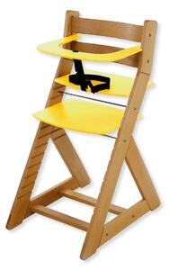Hajdalánek Rastúca stolička ANETA - s malým pultíkom (dub svetlý, žltá) ANETADUBSVEZLUTA