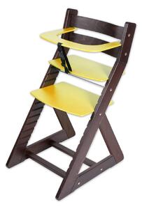 Hajdalánek Rastúca stolička ANETA - s malým pultíkom (wenge, žltá) ANETAWENGEZLUTA
