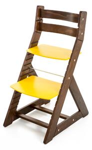 Hajdalánek Rastúca stolička ALMA - standard (orech, žltá) ALMAORECHZLUTA