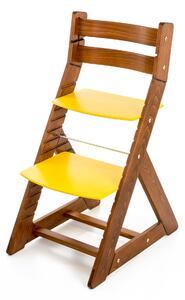 Hajdalánek Rastúca stolička ALMA - standard (dub tmavý, žltá) ALMADUBTMZLUTA
