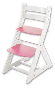 Hajdalánek Rastúca stolička ALMA - standard (biela, ružová) ALMABILARUZOVA