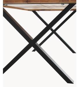 Jedálenský stôl s drevenou doskou Montpellier, 200 x 95 cm
