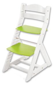Hajdalánek Rastúca stolička MAJA - guľatá opierka (biela, zelená) MAJABILAZELENA