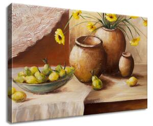 Obraz na plátne Žlté kvety vo váze Rozmery: 40 x 60 cm