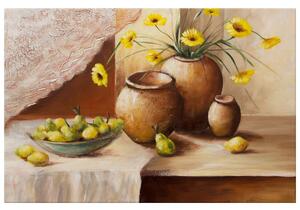 Obraz na plátne Žlté kvety vo váze Veľkosť: 50 x 40 cm