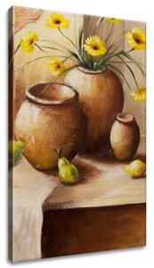 Obraz na plátne Žlté kvety vo váze Veľkosť: 40 x 60 cm