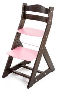 Hajdalánek Rastúca stolička MAJA - guľatá opierka (wenge, ružová) MAJAWENGERUZOVA