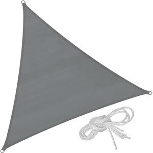 Tectake 403886 tieniaca plachta proti slnku trojuholník, šedá - 500 x 500 x 500 cm