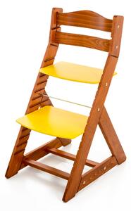 Hajdalánek Rastúca stolička MAJA - guľatá opierka (čerešňa, žltá) MAJATRESENZLUTA